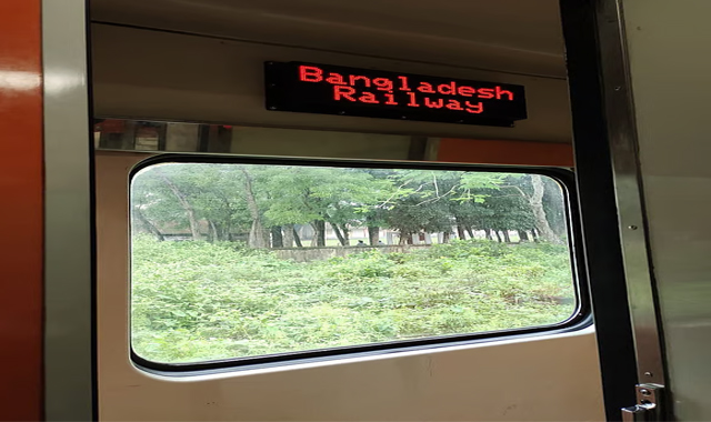 To Sreemangal on a train with HE Michael Miller!