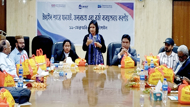 Discussion on traffic congestion, waterlogging and waste management held in Tangail